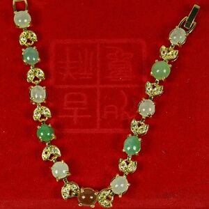 Certified 3 Colours 100% Natural A Jade Jadeite Bead Bracelet